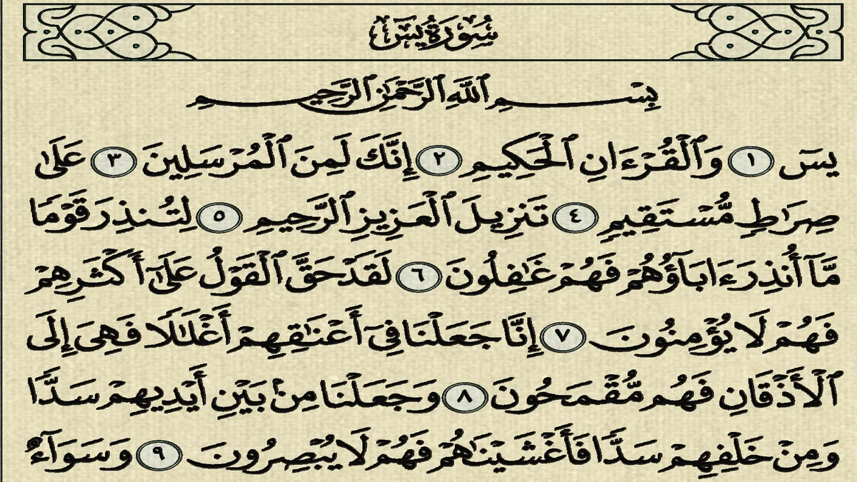 تفسير أول 10 آيات سورة يس