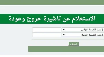 استعلم عن تأشيرة الخروج والعودة