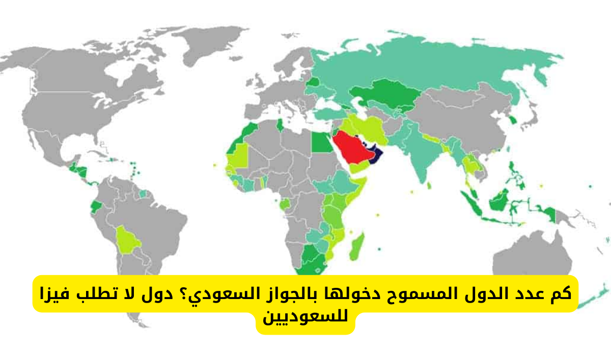 عدد الدول المسموح لها بالدخول بالجواز السعودية ولا تحتاج فيزا