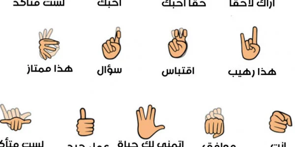 تعلم لغة الإشارة بالصور