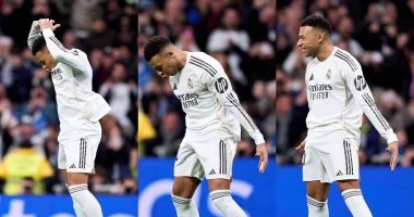 مبابي يحتفي بطريقة كريستيانو رونالدو بعد معادلته لرقم مميز في التسجيل