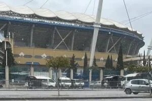 أمطار غزيرة تضرب ملعب رادس قبل مباراة الترجى ضد الأهلى.. صور