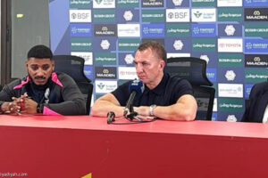 رودجرز: على مدرب الأهلي احترامنا
                                                2026.03.14 | 01:25 am
                                                أنكر الإيرلندي الشمالي بريندن رودجرز، مدرب فريق القادسية الأول لكرة القدم، على الألماني ماتياس يايسله، مدرب الأهلي، إشارته إلى حدوث أخطاء تحكيمية لمصلحة الطرف الآخر خلال اللقاء الذي جرى مساء الجمعة، ضمن الجولة الـ 26  ...