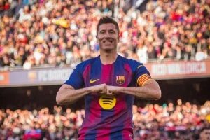 نيوكاسل يونايتد ضد برشلونة.. ليفاندوفسكى يسعى لتحطيم إنجاز ميسى التاريخى