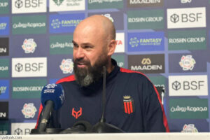 دولاك: لاعبونا قتاليون.. ومبارياتنا معارك
                                                2026.03.14 | 12:47 am
                                                استحسن البرازيلي ماوريسيو دولاك، مدرب فريق الرياض الأول لكرة القدم، قتالية لاعبيه في الميدان، بعد تحويلهم تأخرهم 0ـ1 أمام الاتحاد إلى فوز، بنتيجة 3ـ1، مساء الجمعة، ضمن الجولة الـ 26 من دوري روشن السعودي «جولة يوم العلم».
 ...