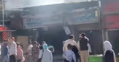 إخماد حريق هائل نشب في مخزن خردة بأبو النمرس دون تسجيل إصابات