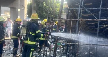 الحماية المدنية في القاهرة تسيطر على حريق نشب بأحد الأكشاك التجارية بالفجالة