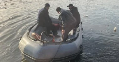 انتشال جثة شاب غرق في نهر النيل بمنطقة البدرشين الكائنة في الجيزة