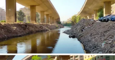 انتشال سيارة ربع نقل من ترعة المريوطية والجهات المعنية تبحث عن السائق