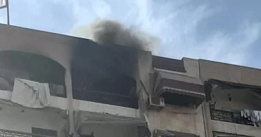 اندلاع حريق ضخم يسفر عن إصابة 5 أشخاص داخل شقة في الجيزة