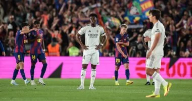 برشلونة يسيطر على المباراة ويتفوق على ريال مدريد 2-0 في الشوط الأول
