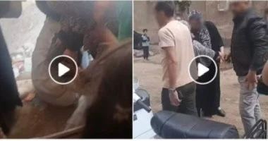 تبادل الضربات بين السيدات في خناقة السناتر بسبب التنافس على الدروس الخصوصية