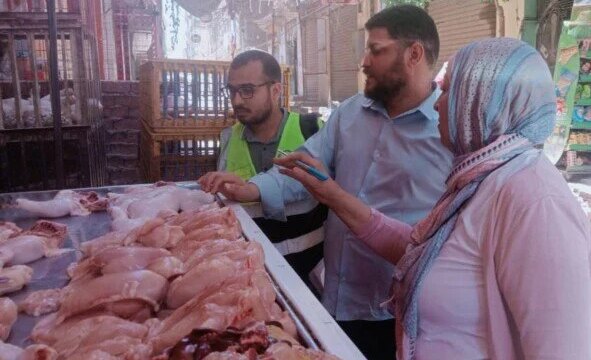 حملات مكبرة في القليوبية تؤدي إلى ضبط ربع طن من الدواجن غير المصرح بها
