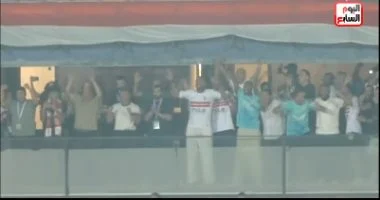 كاميرا اليوم السابع تلتقط لحظات فرحة لاعبي الزمالك بعد التقدم على اتحاد العاصمة
